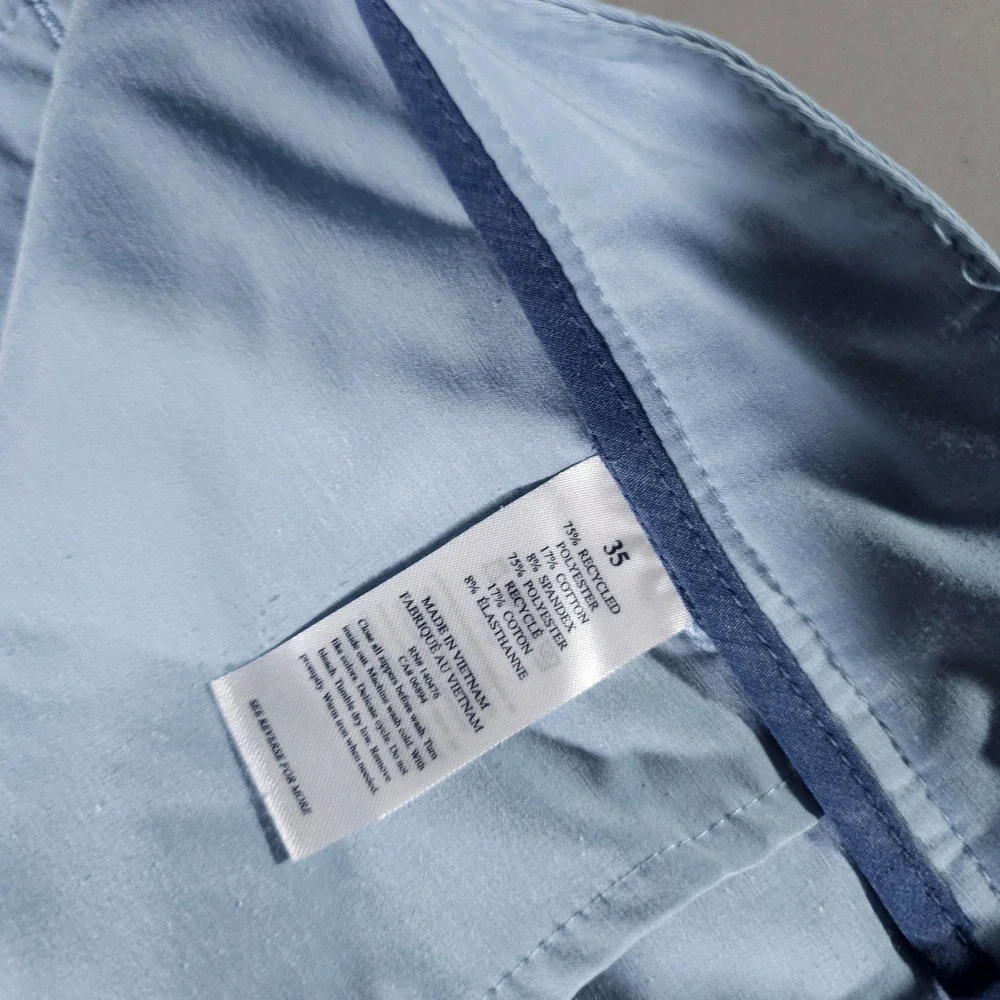 Faherty All Day Shorts Mens 35 Light Blue MSC0013 Hybrid Stretch Performance